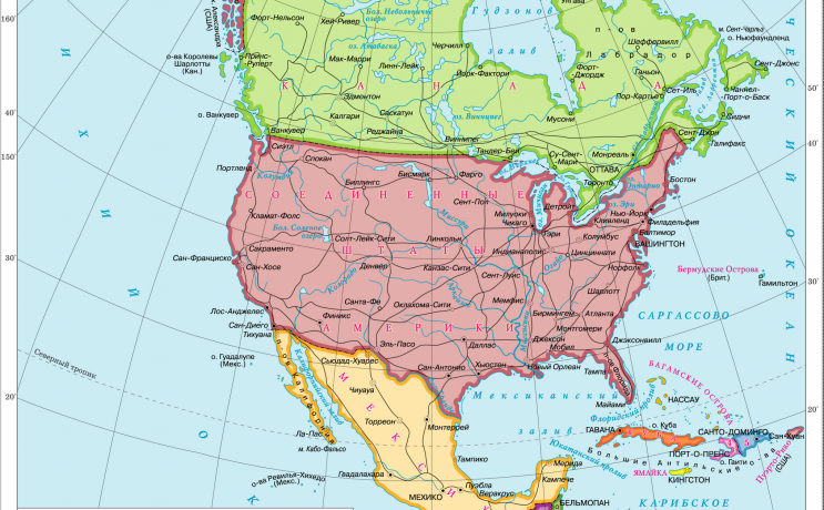 Сколько государств в северной америке