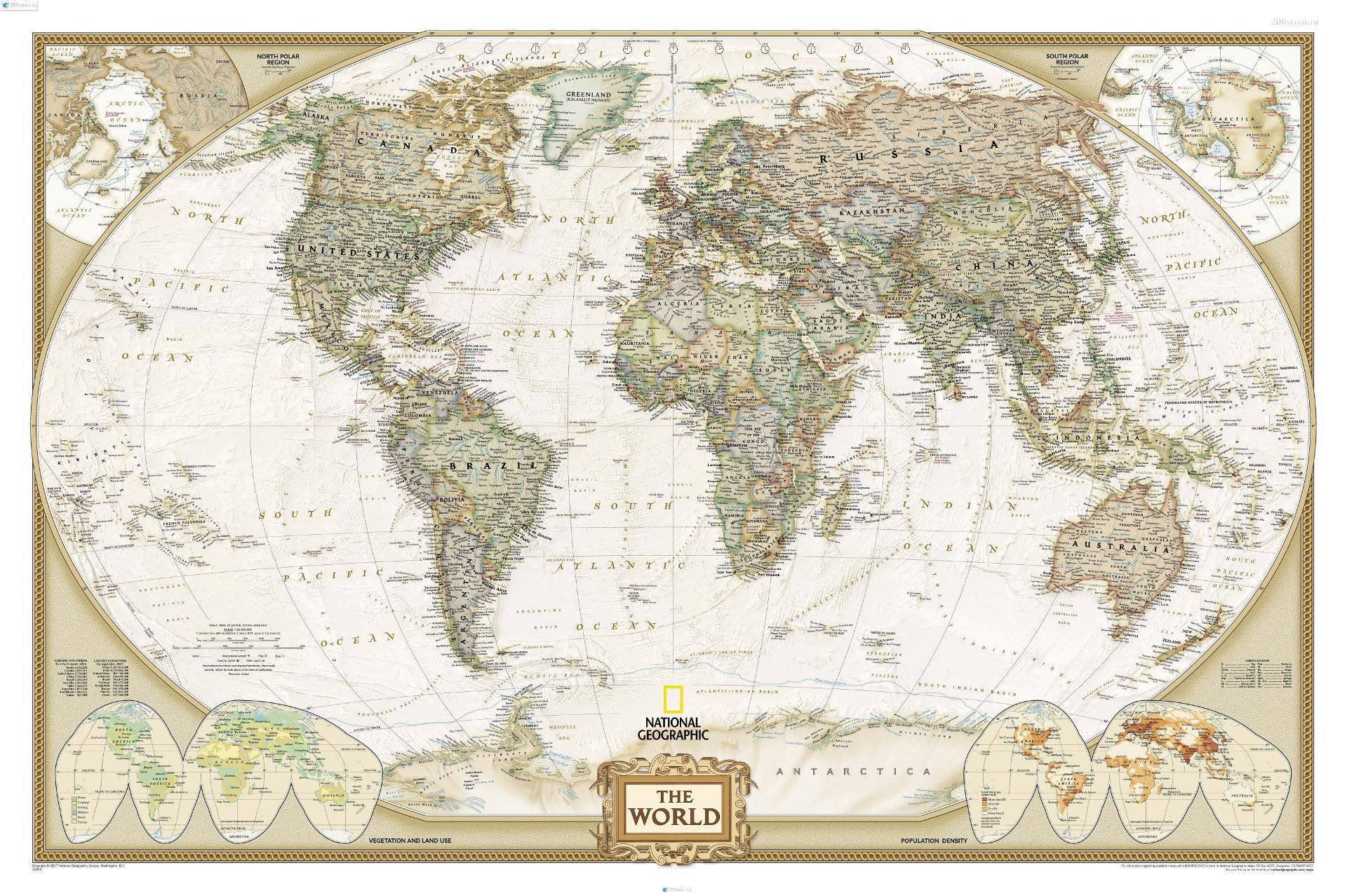 Политическая карта мира 1870 года