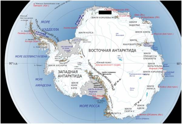 Антарктида карта. Карта Антарктиды фото