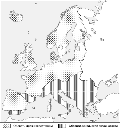 Карта полезных ископаемых европы